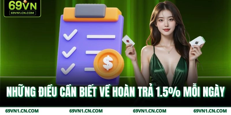 Những điều cần biết về hoàn trả 1.5% mỗi ngày Những điều cần biết về hoàn trả 1.5% mỗi ngày