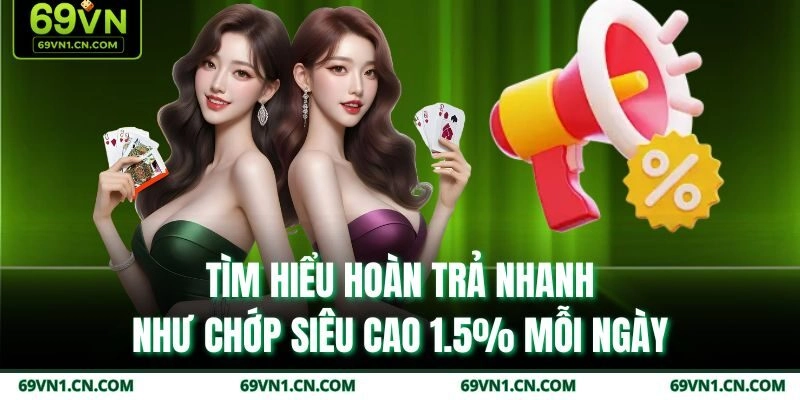 Tìm hiểu hoàn trả nhanh như chớp siêu cao 1.5% mỗi ngày Tìm hiểu hoàn trả nhanh như chớp siêu cao 1.5% mỗi ngày